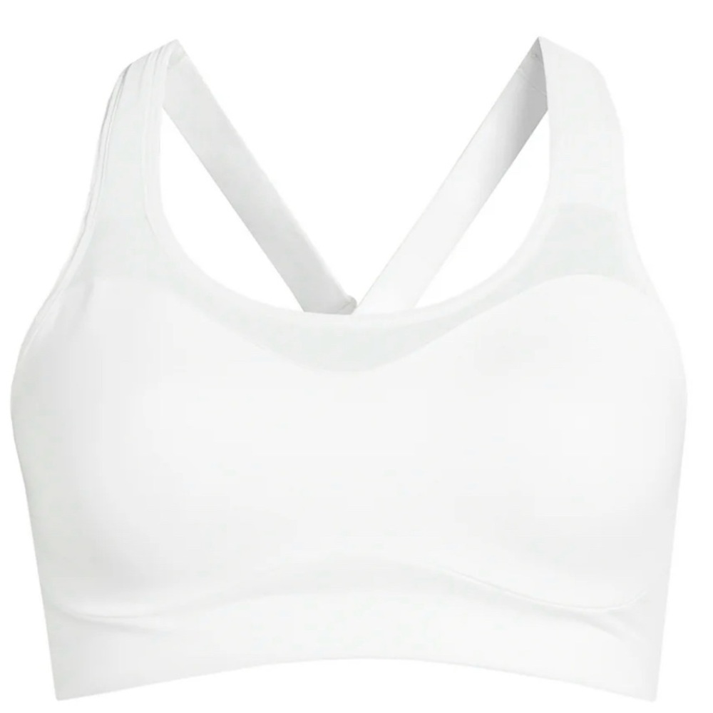 Avia White Performance Sports Bra with Criss-Cross Straps - Picture 3 of 5